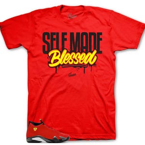 Shirts To Match Retro 14 Challenge Red AJ14 - Self Made Sneaker Tee