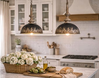 Industriële hanglamp, rustieke hanglamp