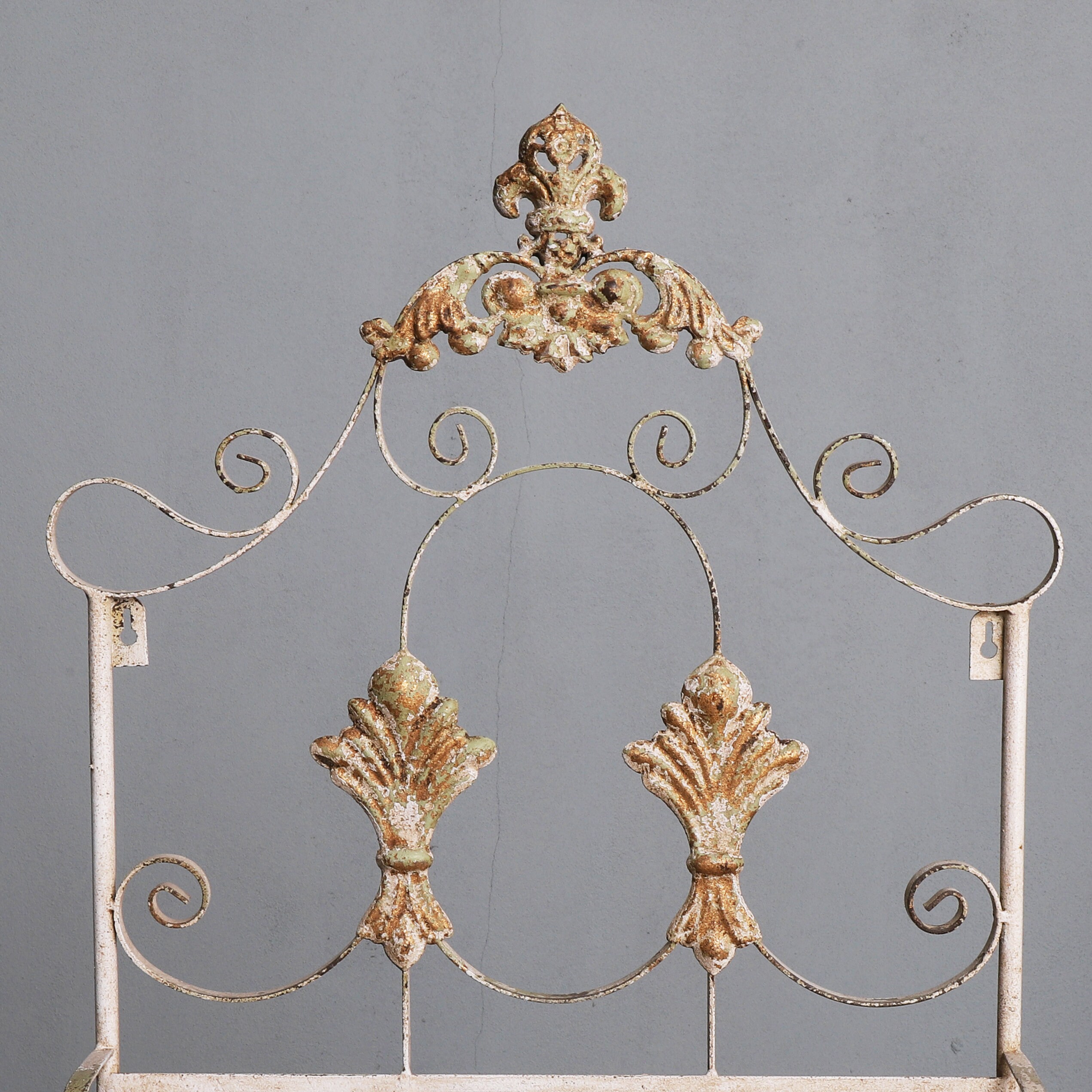 Rustic Iron Rack Vintage Iron Wall Rack, Rustic French Country Decor - Etsy