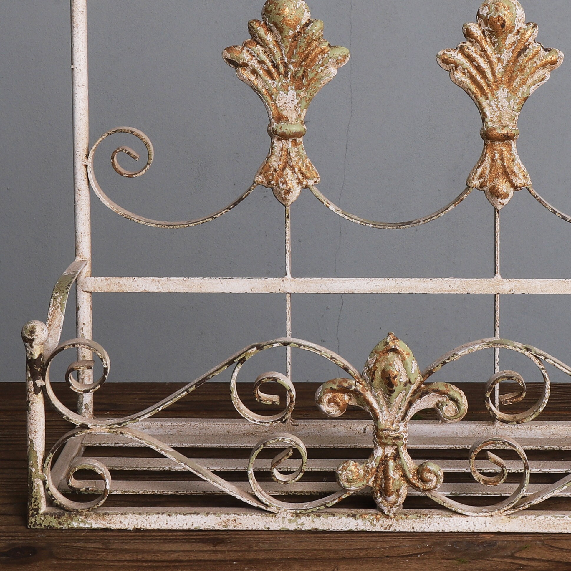 Rustic Iron Rack Vintage Iron Wall Rack, Rustic French Country Decor - Etsy