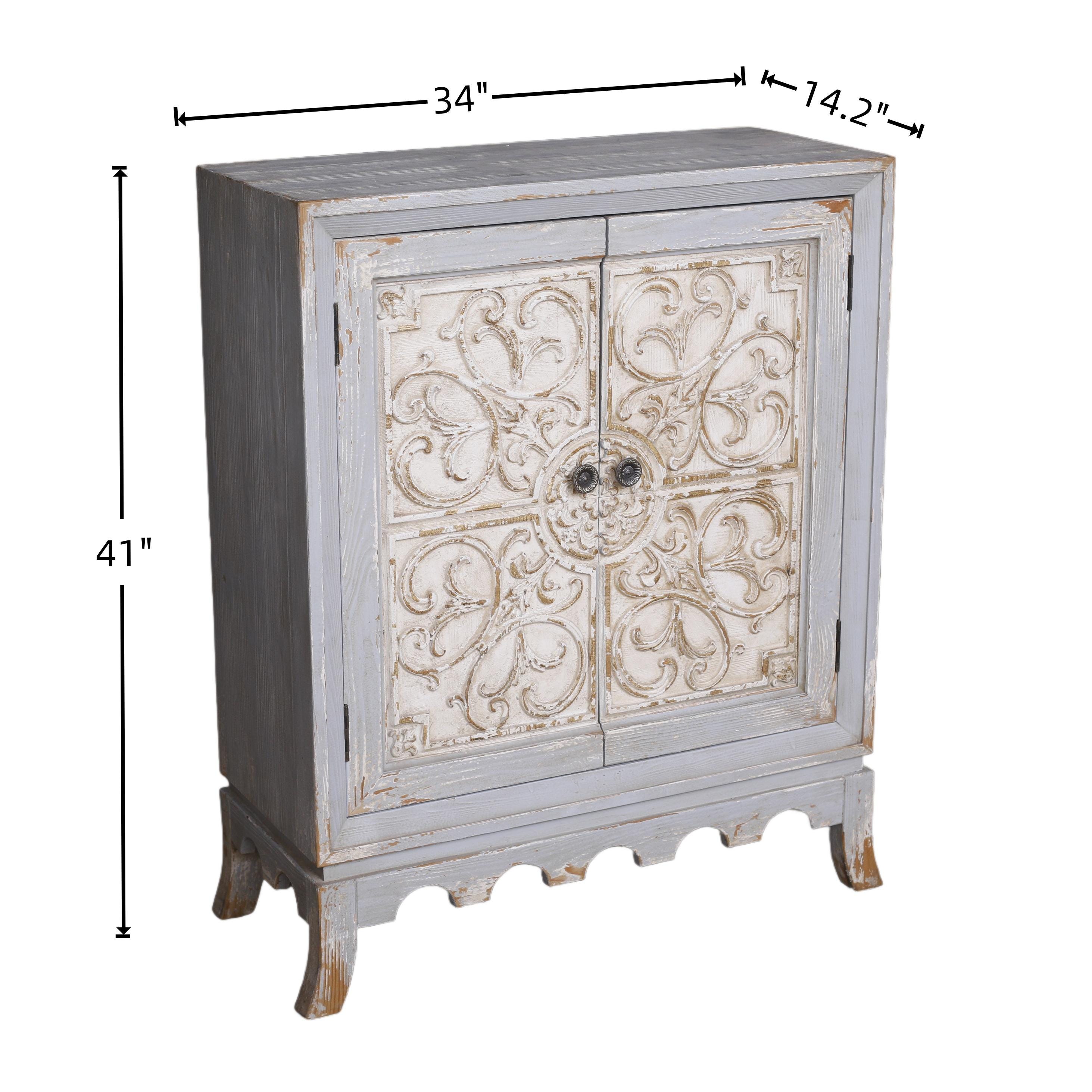 アンティーク 木製キャビネット 彫刻 ヴィンテージ ヴィンテージスタイルの木製キャビネット：アンティーク調の