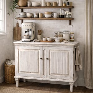 Vintage Storage Cabinet, French Country Sideboard