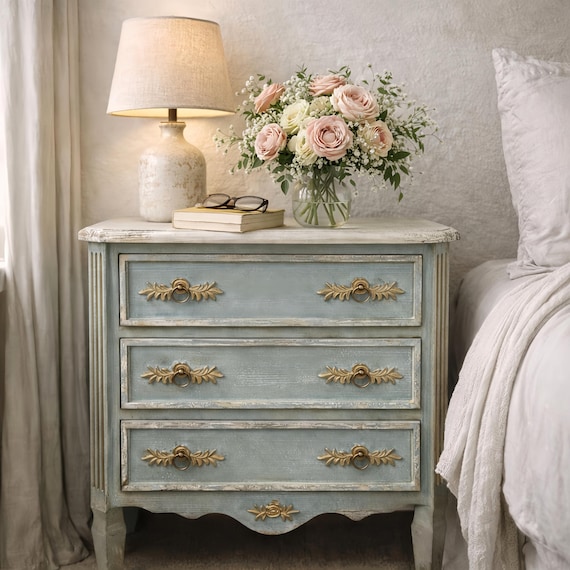 sage green 3 drawer dresser French Country Chest in Aged related:damske-vest-top-clear-sequin-maroon