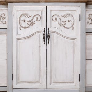 Vintage Sideboard Cabinet – Rustic French Country Buffet with Drawers and Doors, Farmhouse Storage Console image 6