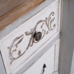Vintage Sideboard Cabinet – Rustic French Country Buffet with Drawers and Doors, Farmhouse Storage Console image 5
