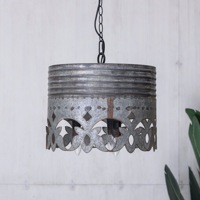View of Rustic Pendant Light - Etsy