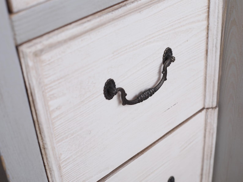 Vintage Sideboard Cabinet – Rustic French Country Buffet with Drawers and Doors, Farmhouse Storage Console image 8