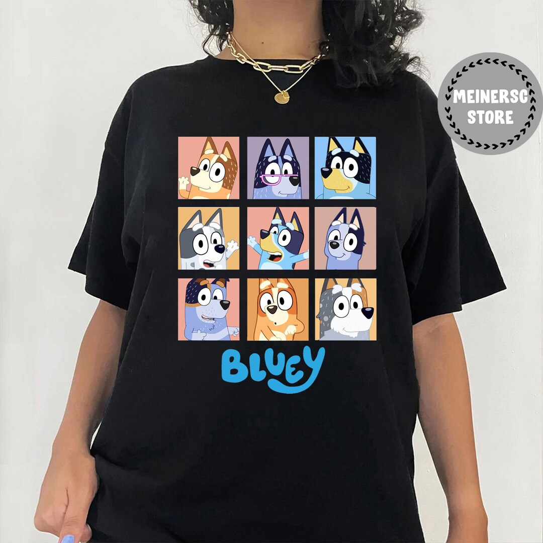 Blueys Characters Boxup Shirt Bluey Family Shirts Bluey and Etsy