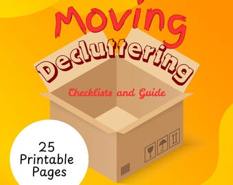 Ultimate Moving Decluttering Bundle | 25-Page Printable Checklists and Guide | Home Organization & Packing Planner