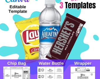 Combo Pack Canva Templates | Party Favor DIY Digital Templates