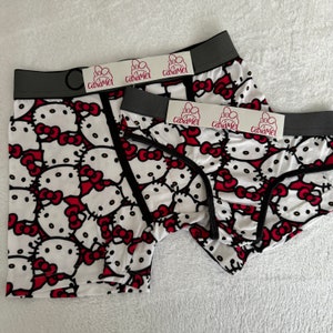 passende Unterwäsche Paar Spider/Kitty/Cinnamoroll, Boxer und Tanga Kitty