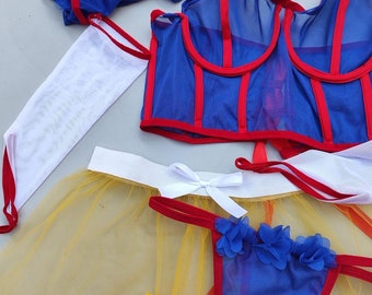 princess lingerie set/princess lingerie/sexy clothing/costume lingerie/snow white cosplay/cosplay