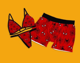 Spiderman couples underwear set