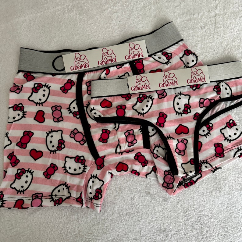 matching underwear Couple Spider/kitty/cinnamoroll, boxer and thong kitty candy