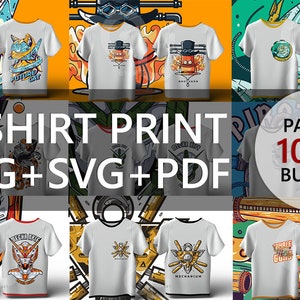 Pack of 10 Japanese tshirt sublimation, Ready to Print, t-shirt Print design, tshirt vnyl printing,t-shirt printin png svg, Instant download