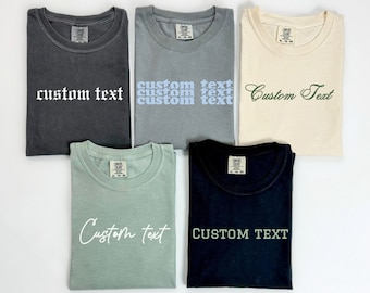 Custom Your Text Comfort Colors Shirt, Custom Oversized Shirt, Personalized Comfort Colors Tee, Your Custom Text Here T-shirt, Custom Design