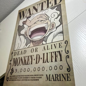 JuzeLY xinbochang Anime Poster Gear 5 Luffy Pictures - Latest Luffy Bounty  Poster 3 Billion Baileys Canvas Print Straw Hat Pirates Wanted Wall Art