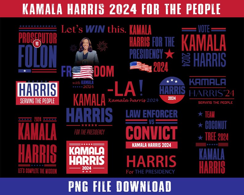 Kamala Harris 2024 Election Shirt Png Bundles,vice President Female ...