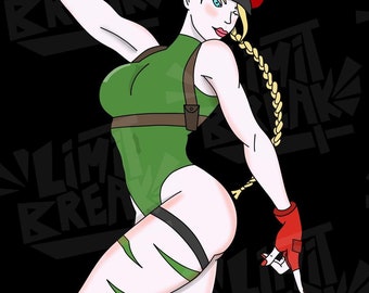 Camiseta de la modelo pin-up de Street Fighter Cammy