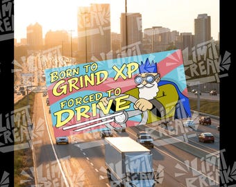 Runescape Born To Grind XP Forced To Drive - bumpersticker