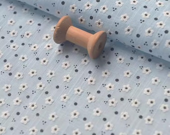 Daisy Cotton Linen Fabric,Japanese Fabric, Flower Fabric, Floral Cotton Fabric,Quilting Fabric,Designer Fabric,Soft Fabric By the Half Meter