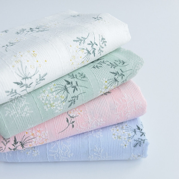 Embroidered Cotton Fabric - Etsy