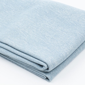 Solid Washed Medium Denim Fabric by The Yard