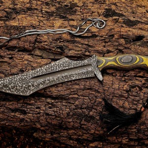 Cuchillo de caza / Cuchillo de camping / Cuchillo forjado a mano / Cuchillo de supervivencia / Cuchillo Bowie / Cuchillo desollador / Cuchillo plegable / Regalo para hombres