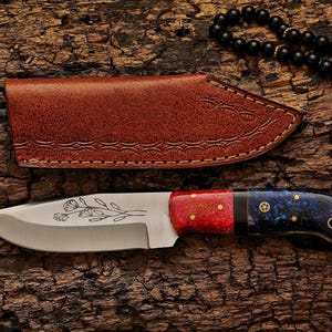 Cuchillo de caza / Cuchillo de camping / Cuchillo forjado a mano / Cuchillo de supervivencia / Cuchillo Bowie / Cuchillo desollador / Cuchillo plegable / Regalo para hombres