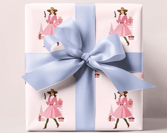 Western Cowgirl Southern Christmas Wrapping Paper Unique retro cowboy Cowboy, Country Gift Wrap Western Wrapping Paper, Cowgirl Gift wrap