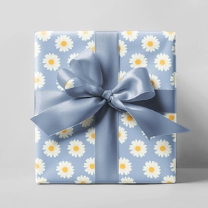 Rotolo di carta da regalo Dusty Blue Daisy