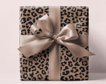 Leopard Animal Print Wrapping Paper Roll, Gift Wrapping For Her, Gift Wrap Paper Rolls, Birthday Wrapping Papers, Gift Wrap For Her