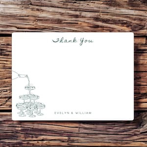 Personalisierte Hochzeit Dankeskarten, Brautparty personalisierte Dankeskarten, Braut, um Briefpapier-Set zu sein, zukünftige Mrs. Notes