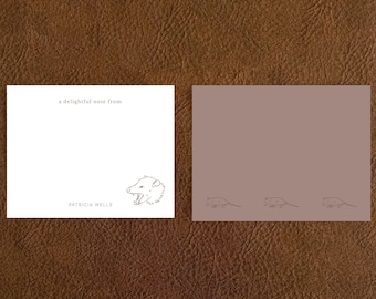 Opossum Personalized Stationery Set with Envelopes, Funny Possum Gift, Feral Gift, Custom Notecards