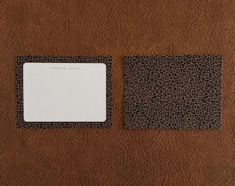 Custom Leopard Print Stationery with Envelopes, Leopard Notecards, Custom Stationery Set For Her, Personalized Girl Stationery, Thank You