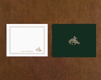 Rodeo Stationery Set with Envelopes, Custom Stationery Sets, Western Gift, Custom Thank You Notecards, Cowboy Cards