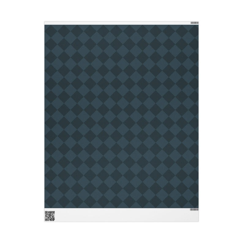 Navy Blue Diamond Checkered Wrapping Paper Roll, Elegant Gift Wrap, Holiday Gift Wrap, Christmas Wrapping Paper, Birthday Wrapping Paper image 10
