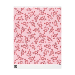 Lobster Wrapping Paper Roll, Coastal Wrapping, Pink Wrapping Paper, Cute Gift Wrap, Birthday Wrapping Paper, Holiday Gift Wrap image 8
