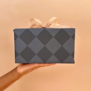 Navy Blue Diamond Checkered Wrapping Paper Roll, Elegant Gift Wrap, Holiday Gift Wrap, Christmas Wrapping Paper, Birthday Wrapping Paper image 9