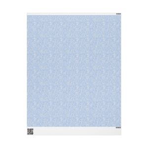 Papel de regalo floral azul francés, rollo de papel de regalo elegante imagen 10