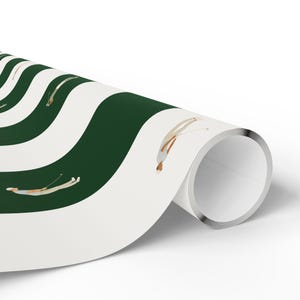 Golf Striped Wrapping Paper Roll, Golf Lover's Gift Wrap, Gift Wrap For Him, Holiday Gift Wrap, Father's Day, Christmas Wrapping Paper image 3