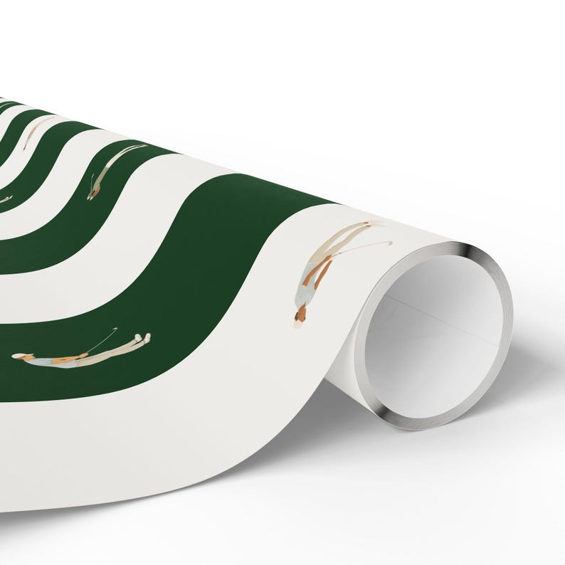 Golf Striped Wrapping Paper Roll, Golf Lover's Gift Wrap, Gift Wrap For Him, Holiday Gift Wrap, Father's Day, Christmas Wrapping Paper image 3