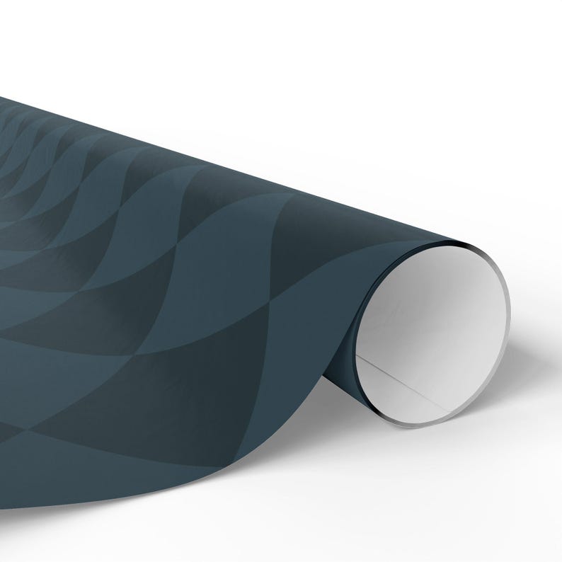 Navy Blue Diamond Checkered Wrapping Paper Roll, Elegant Gift Wrap, Holiday Gift Wrap, Christmas Wrapping Paper, Birthday Wrapping Paper image 3