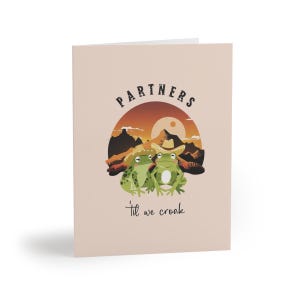 Carte de voeux Till We Croak, Grenouille, Carte de voeux drôle, Jeu de cartes vierges, Carte de voeux amour, Carte de crapaud