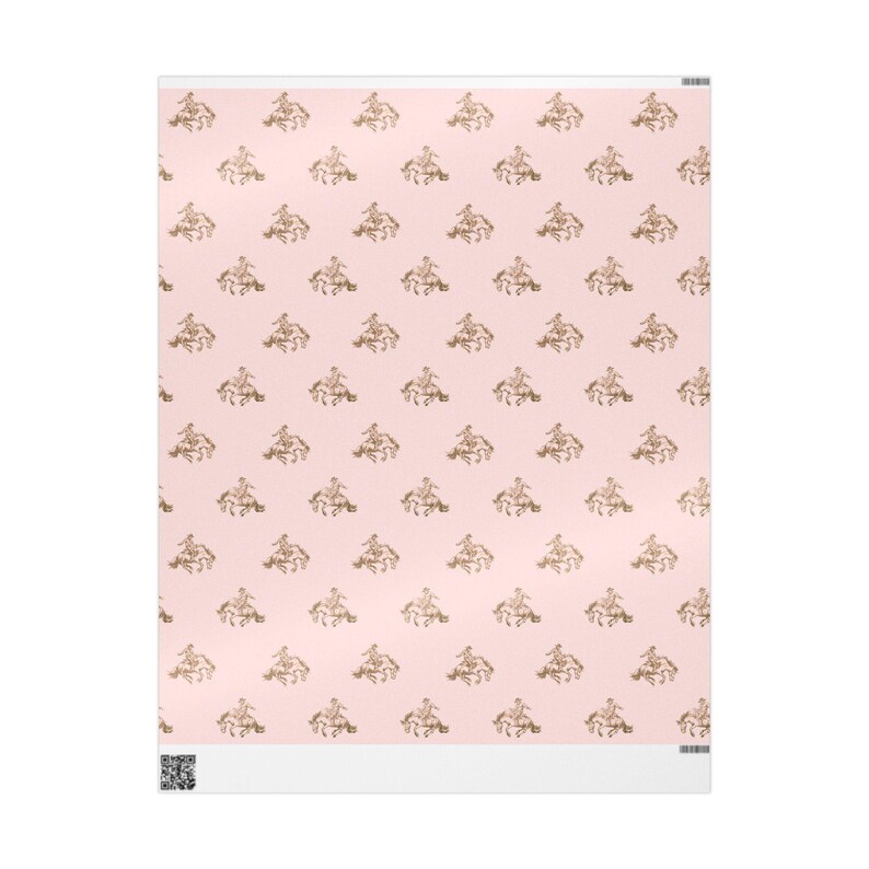 Pink Cowboy Western Rodeo Wrapping Paper Roll, Cowgirl Wrapping Paper, Birthday Wrapping Paper, Shower Wrapping Paper, Gift Wrap For Her image 9