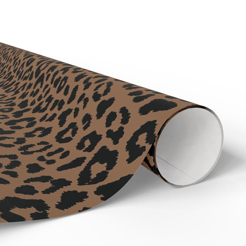 Leopard Animal Print Wrapping Paper Roll, Gift Wrapping For Her, Gift Wrap Paper Rolls, Birthday Wrapping Papers, Gift Wrap For Her image 2