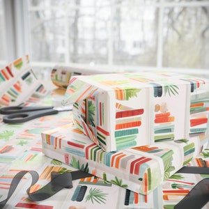 Booklover Gift Wrap, Book Wrapping Paper Roll image 6