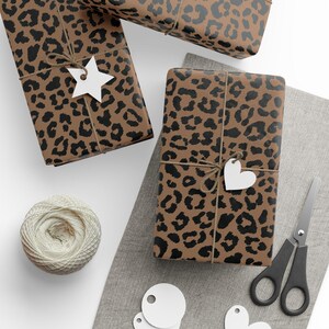 Leopard Animal Print Wrapping Paper Roll, Gift Wrapping For Her, Gift Wrap Paper Rolls, Birthday Wrapping Papers, Gift Wrap For Her image 6