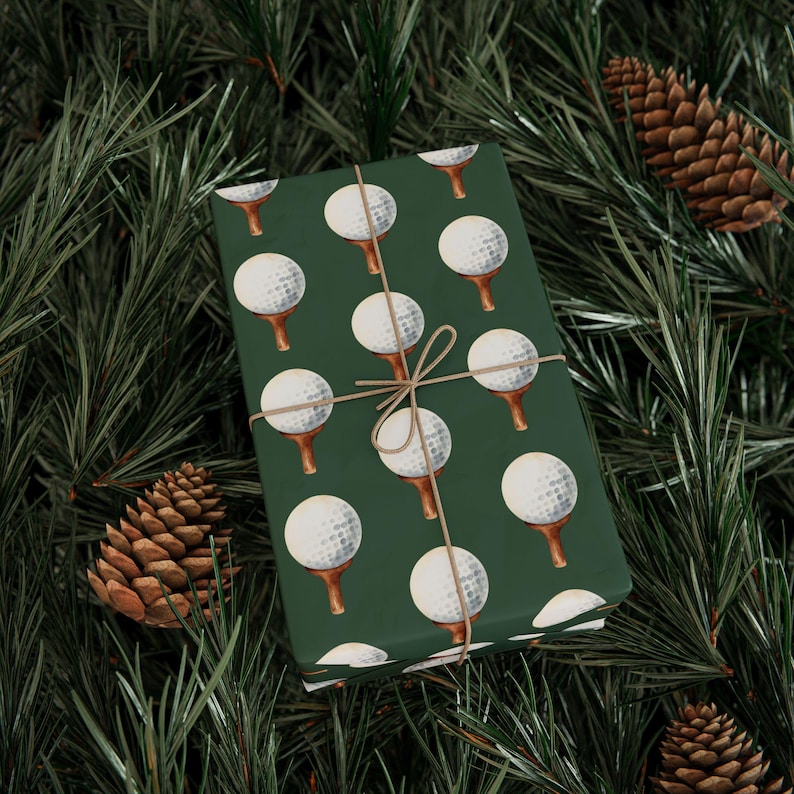 Golfball Geschenkpapierrolle, Golf-Geschenkverpackung, Geschenkverpackung für Ihn, Geschenk des Golfliebhabers, Geburtstags-Geschenkpapier, lustige Geschenkpapierrolle Bild 8