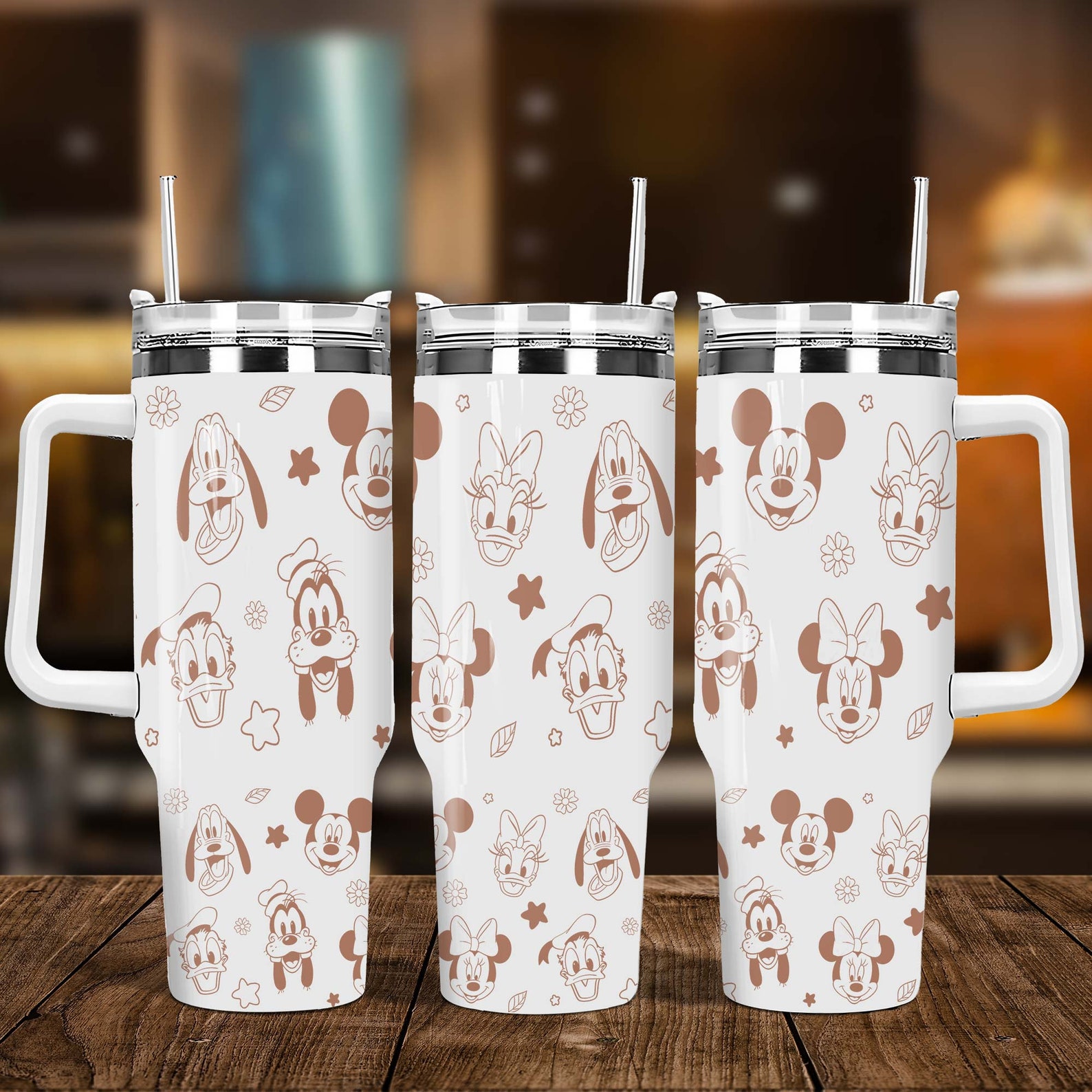 Mickey and Friend 40oz Tumbler Wrap Png, Cartoon Characters 40 Oz ...